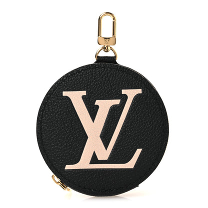 Louis Vuitton Empreinte Monogram Giant Round Coin Purse Black Beige 1 of 6