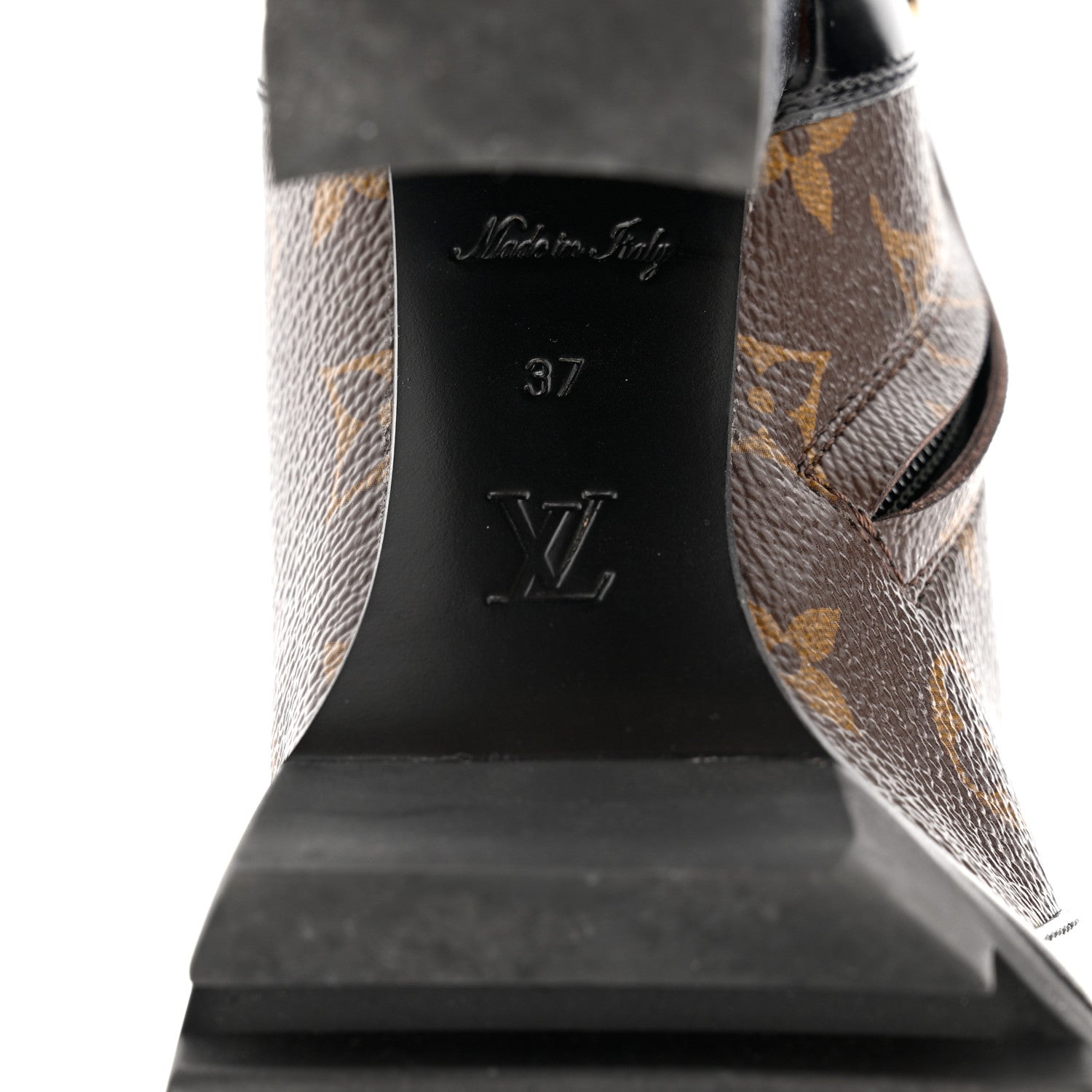 Louis Vuitton Patent Calfskin Monogram Star Trail Ankle Boots 37 Black 6 of 10