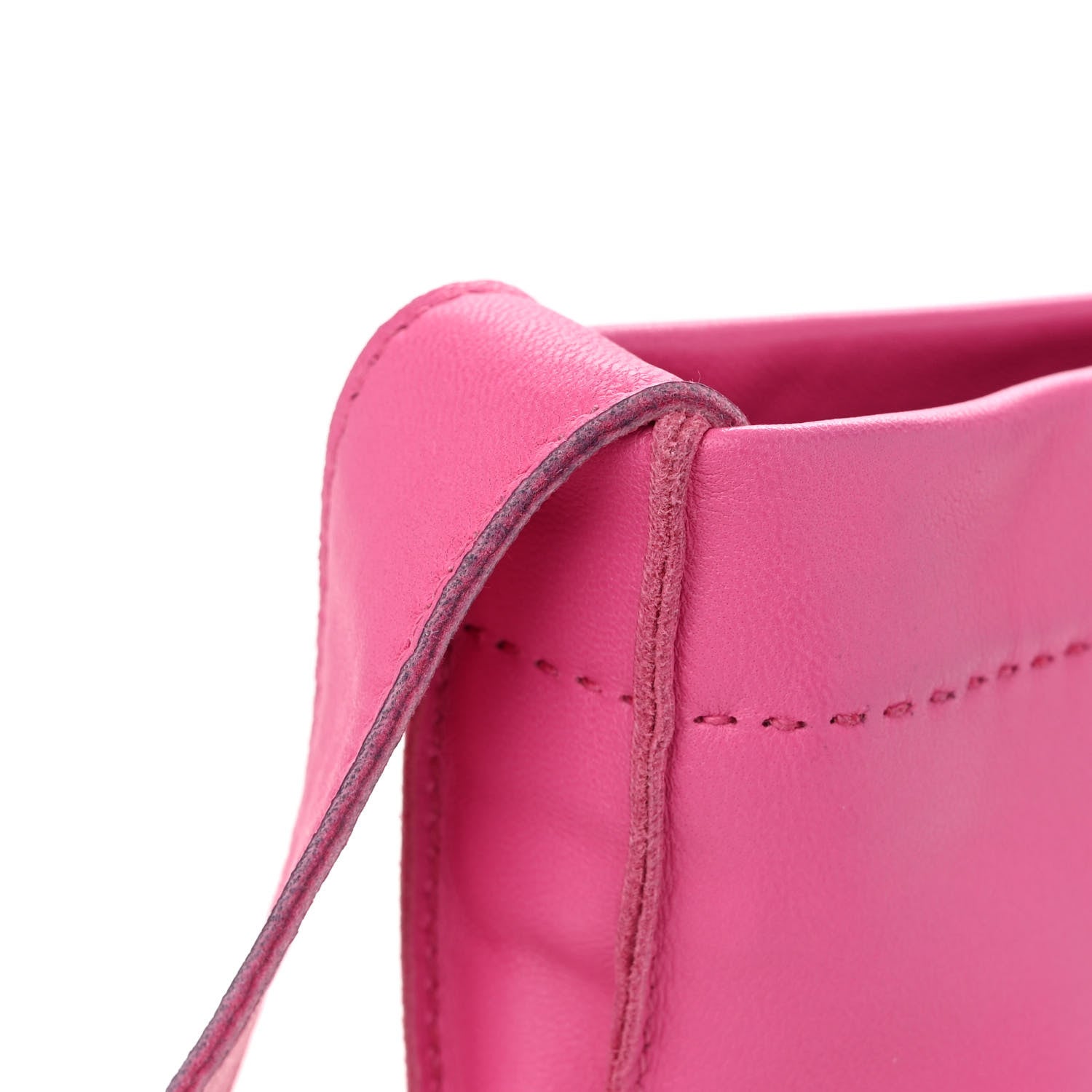 Hermes Lambskin Clou De Selle Pouch Rose Tyrien 13 of 14