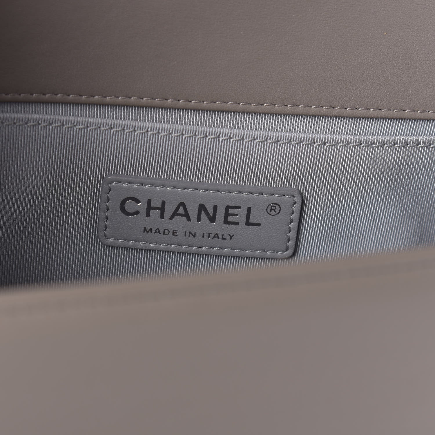 Chanel Lambskin Chevron Quilted Medium Boy Flap Grey 8 of 11