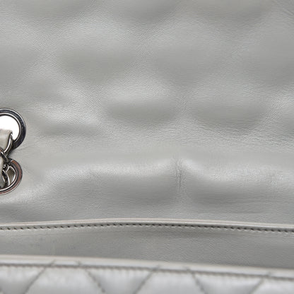 Chanel Lambskin Quilted Large 3 Flap Bag Grey 13 of 20