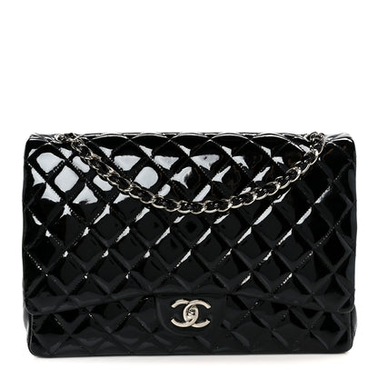 Chanel Patent Quilted Maxi Double Flap Black 1 of 11