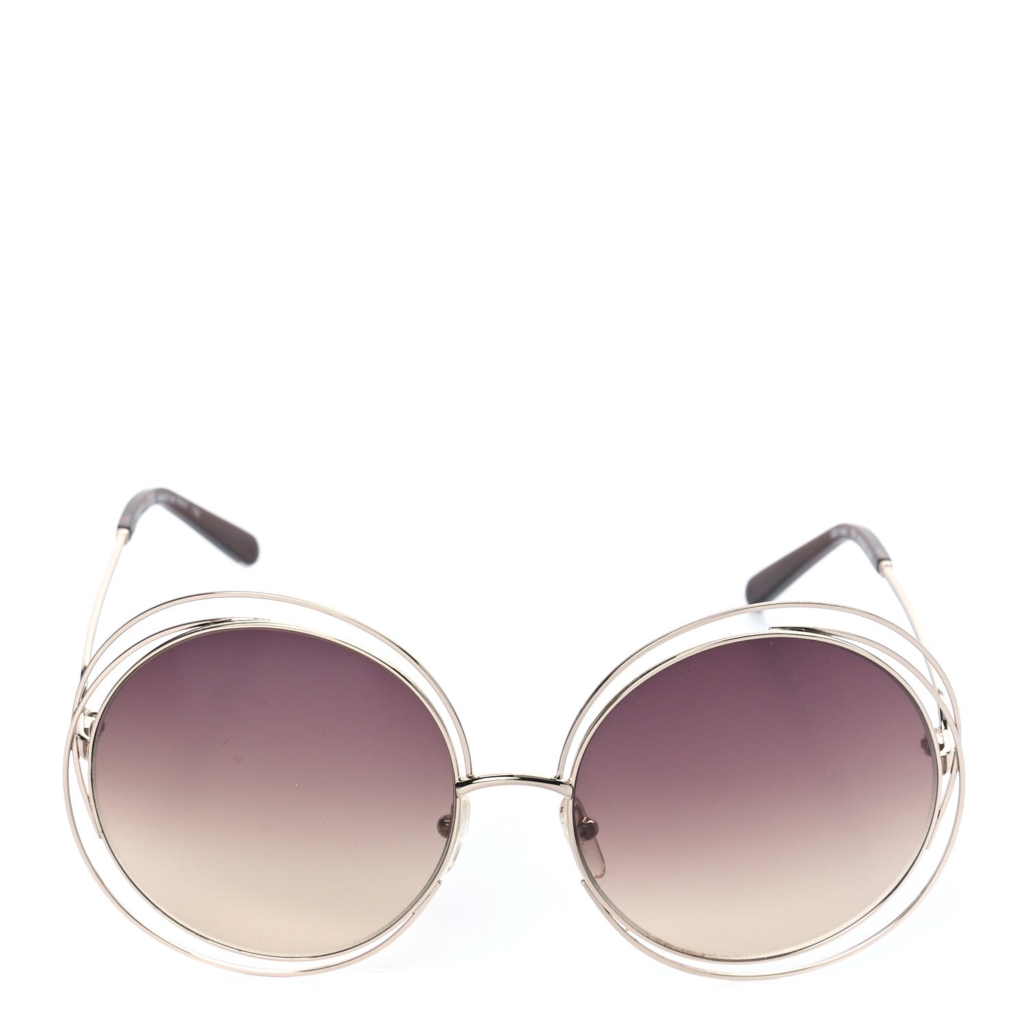 Chloe Oversize Round Carlina Oversized Round Sunglasses CE114S Gold Grey Metallic 4 of 6