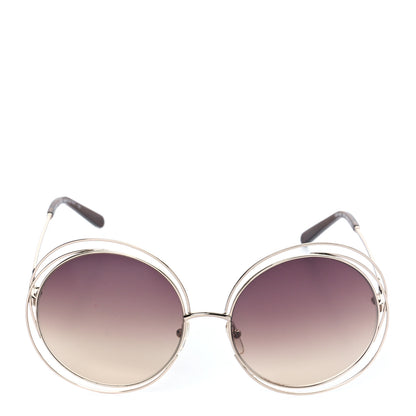 Chloe Oversize Round Carlina Oversized Round Sunglasses CE114S Gold Grey Metallic 4 of 6