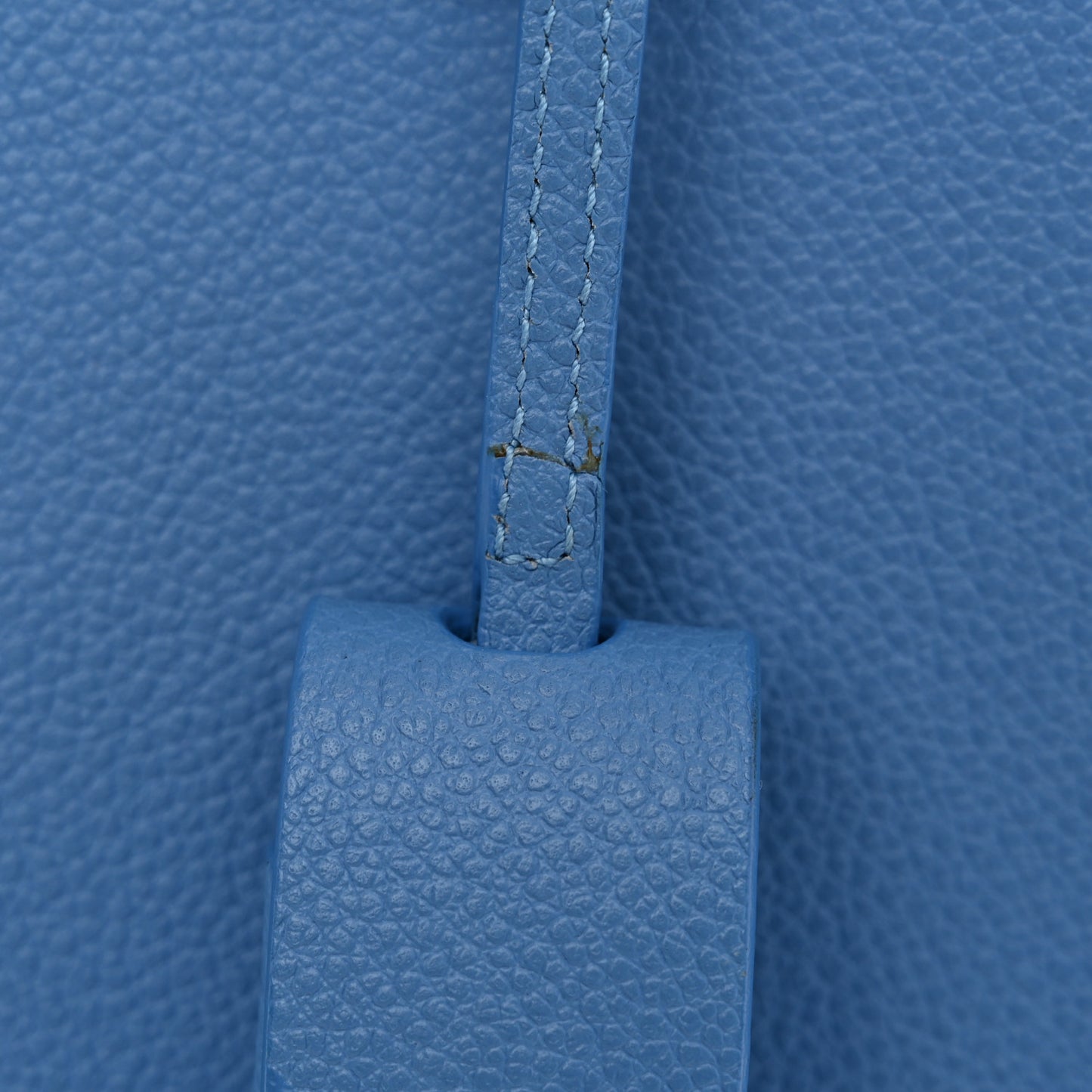 Grained Calfskin Baby Sac De Jour Blue Clair