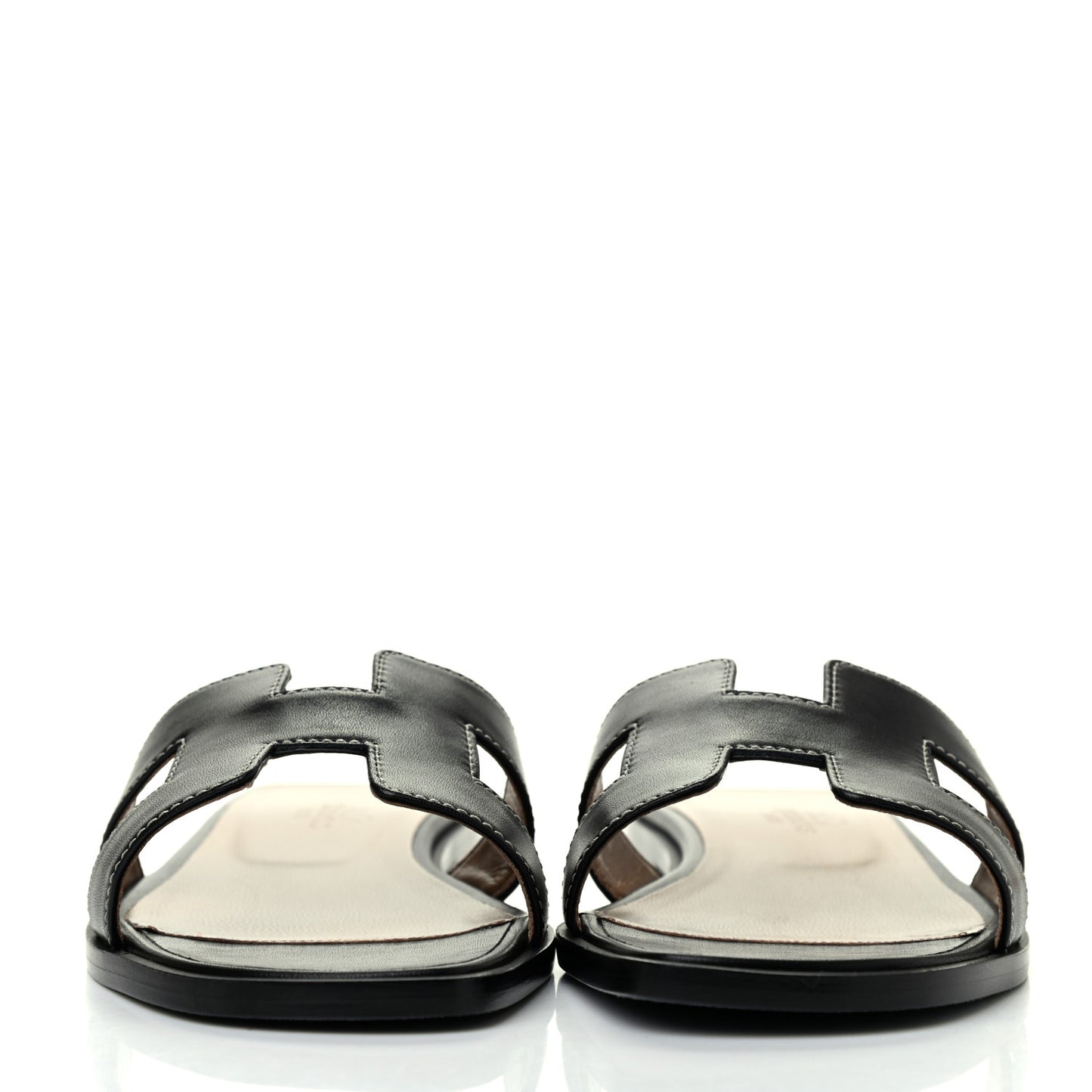 Box Calfskin Oran Sandals 36.5 Black