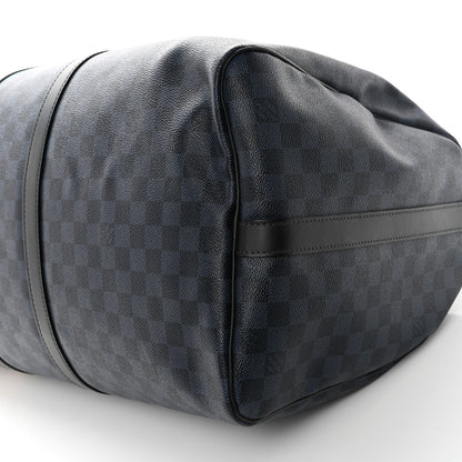 Louis Vuitton Damier Cobalt Jungle Keepall Bandouliere 55 10 of 11