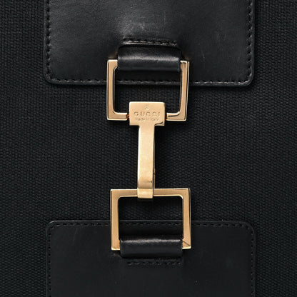 Gucci Canvas Calfskin Jackie O Hobo Black 8 of 10