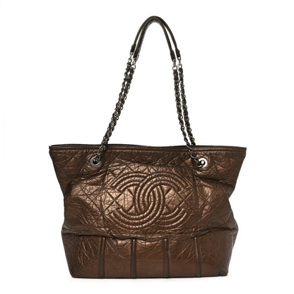 Chanel Metallic Aged Calfskin Large Shopping In Moscow Tote Bronze 1 of 10