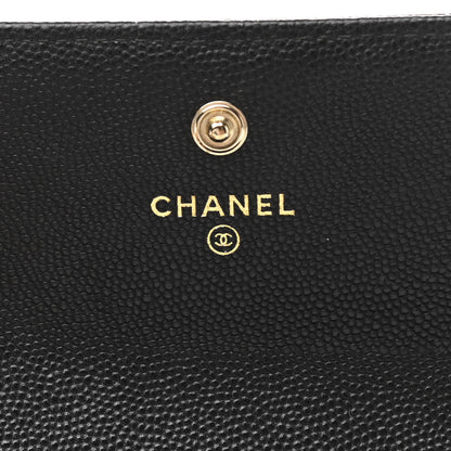 Chanel Caviar Quilted Long Boy Flap Wallet Black 6 of 9