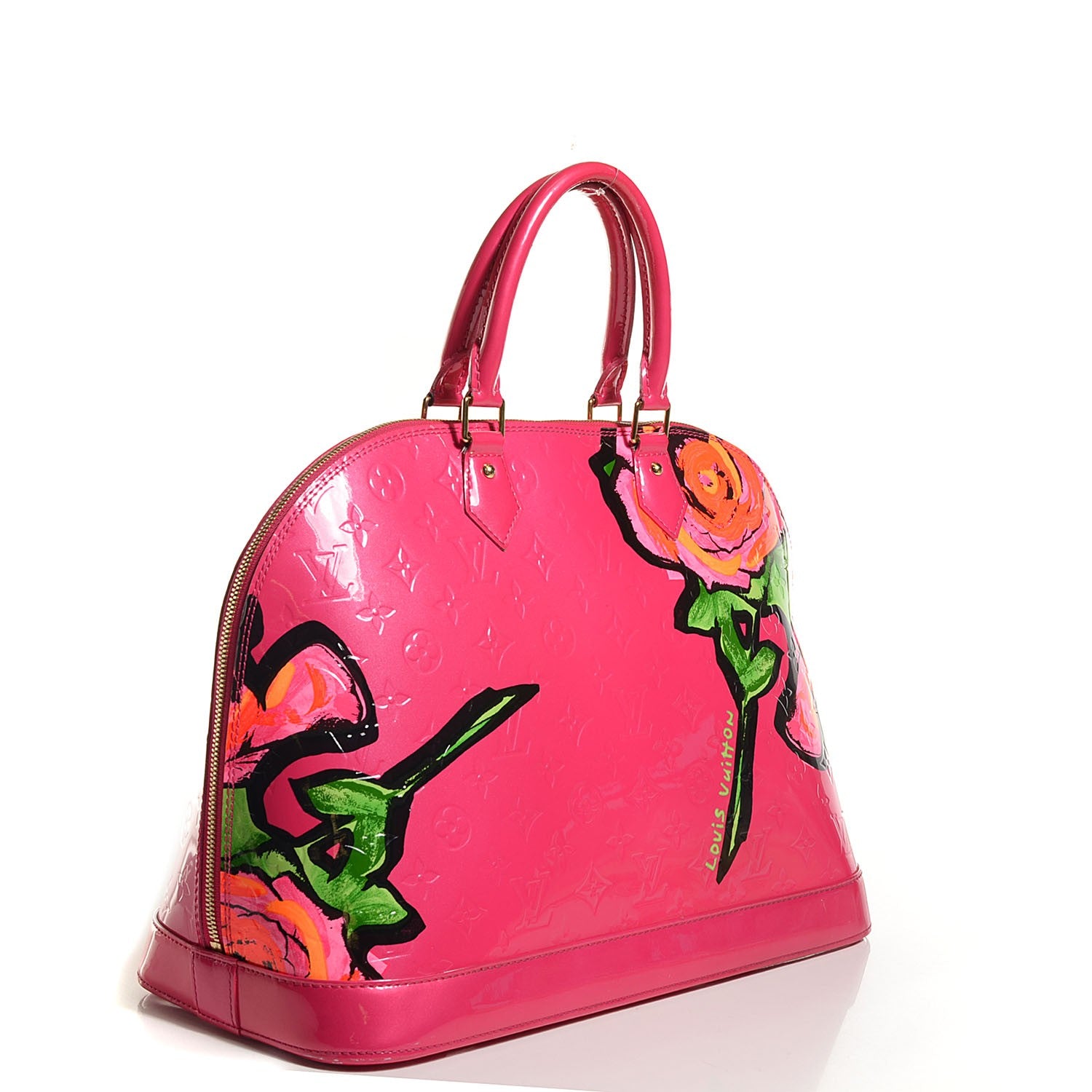 Louis Vuitton Vernis Roses Alma GM Rose Pop 3 of 7
