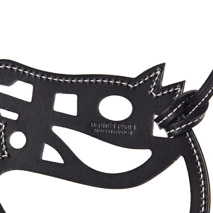 Hermes Box Paddock Cheval Horse Bag Charm Black 3 of 3