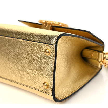 Valentino Garavani Metallic Calfskin Crystal VSling Top Handle Bag Gold 9 of 9