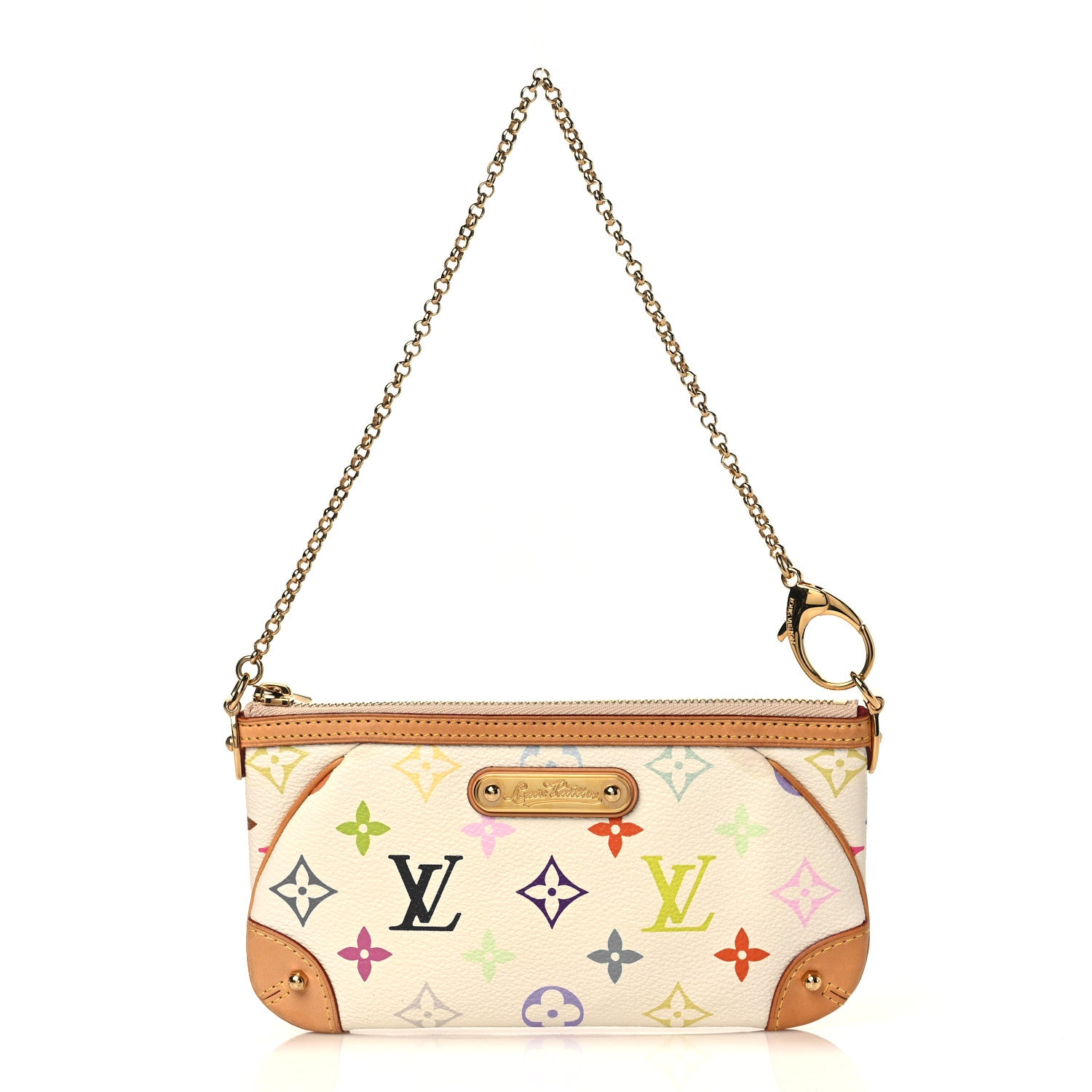 Louis Vuitton Monogram Multicolor Pochette Milla MM White 1 of 7