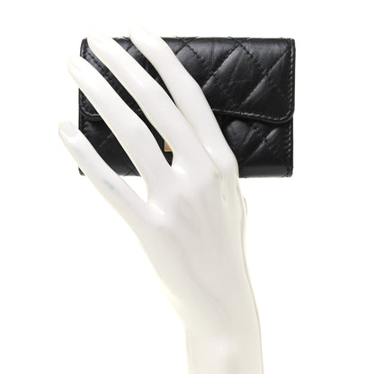 Chanel Aged Calfskin Quilted Reissue Flap Card Holder Black 2 of 9