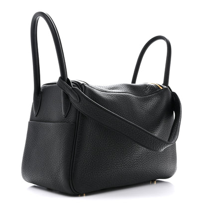 Hermes Taurillon Clemence Lindy 26 Black 3 of 13