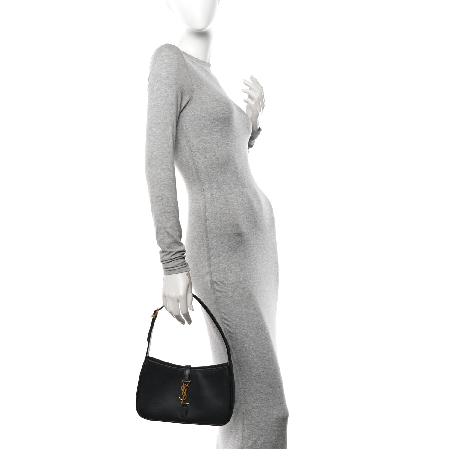 Saint Laurent Smooth Calfskin Le 5 A 7 Hobo Black 2 of 15