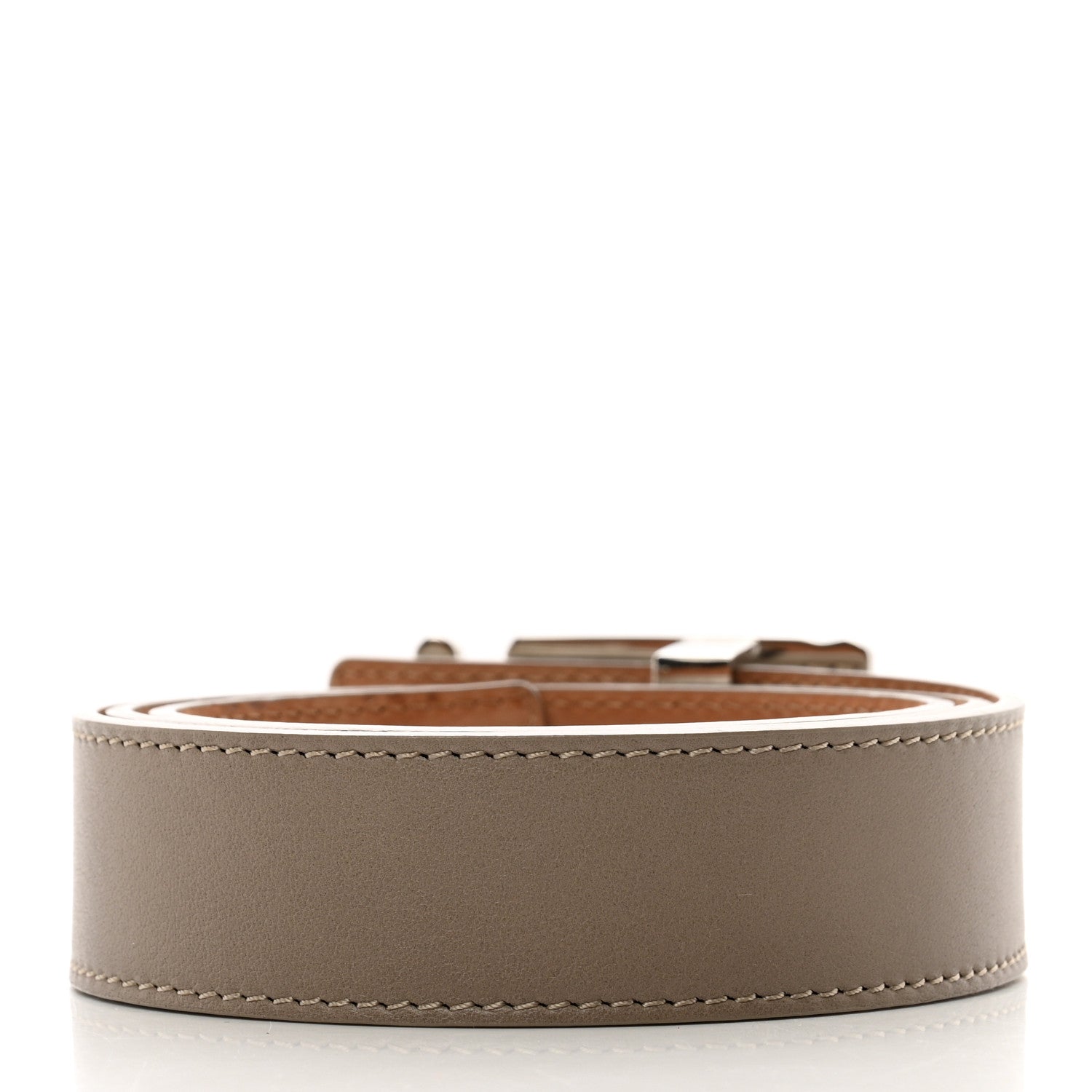 Fendi Vitello Dolce Belt 80 32 Tortora 2 of 6