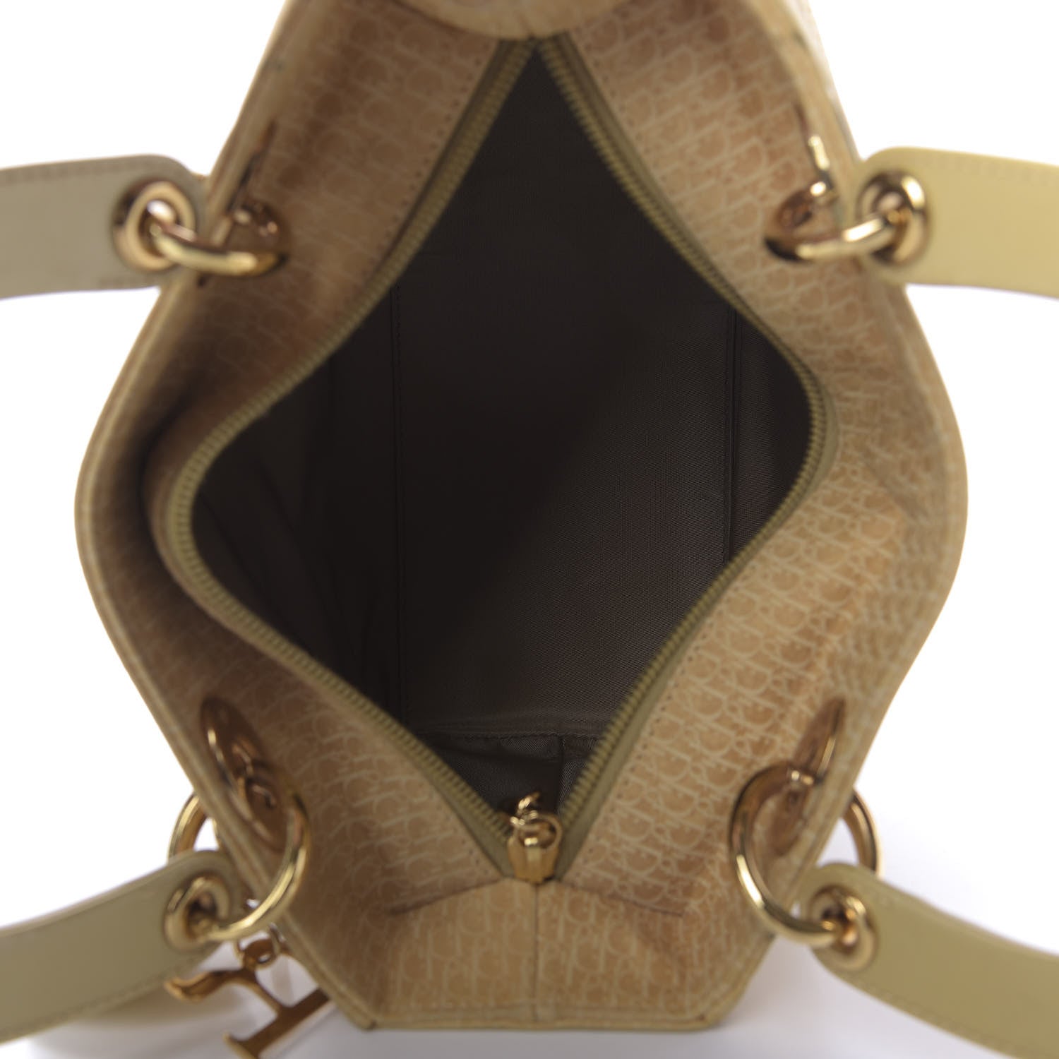 Christian Dior Nubuck Diorissimo Medium Lady Dior Gold 5 of 9