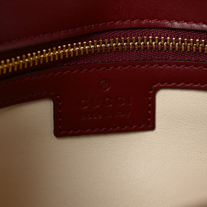 Gucci Calfskin Matelasse Small GG Marmont Shoulder Bag Rosso Ancora Red 6 of 10