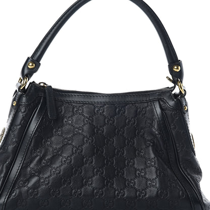 Gucci Guccissima Small Scarlett Studded Interlocking G Hobo Black 8 of 9