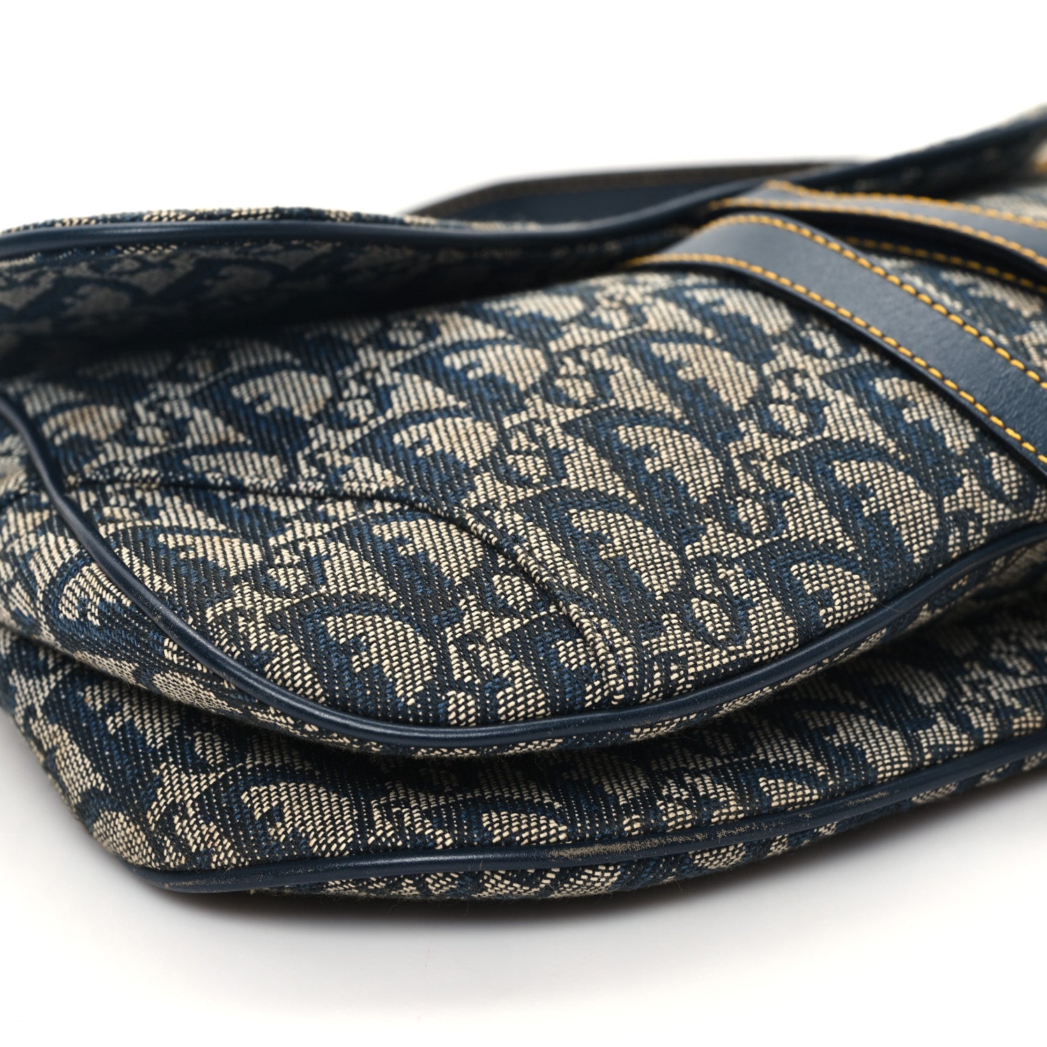 Christian Dior Monogram Double Saddle Bag Navy Blue 9 of 12