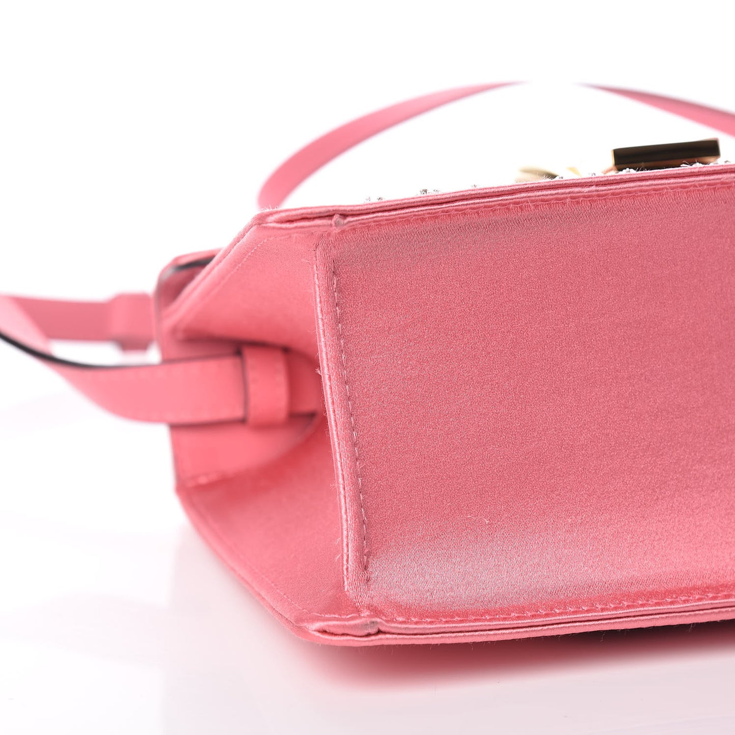 Satin Crystal Mini Sylvie Top Handle Bag Peony