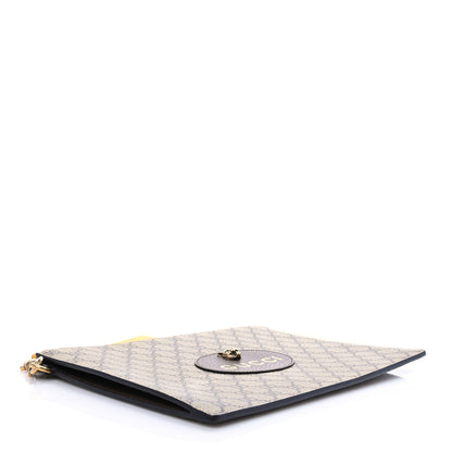 Gucci GG Supreme Monogram Neo Vintage Zip Wristlet Pouch Beige New Acero Crop 5 of 7