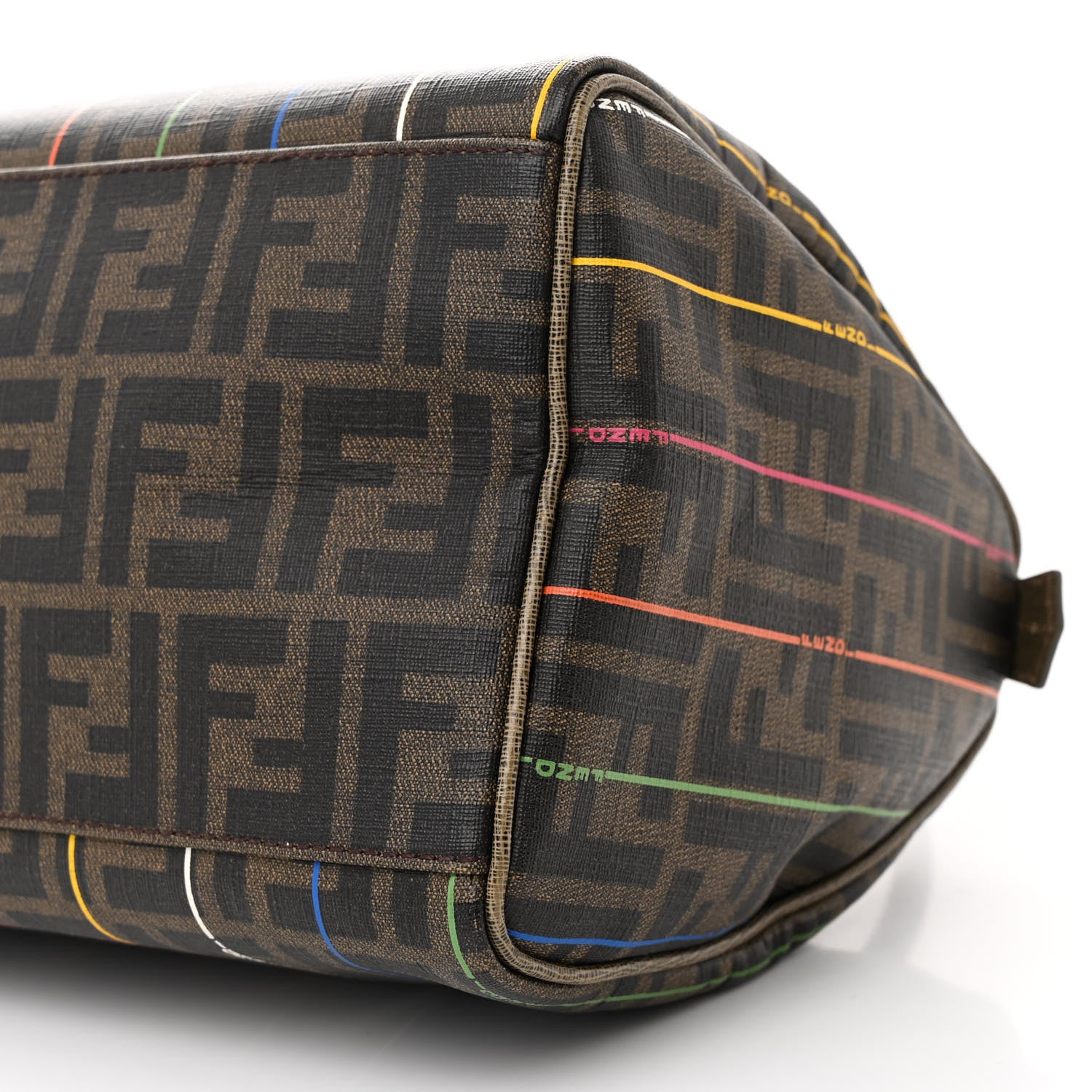 Fendi Zucca Spalmati Striped Boston Tobacco Multicolor 9 of 11