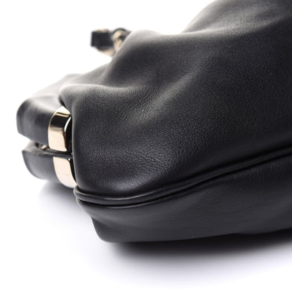 Gucci Calfskin Bamboo Frame Top Tassel Clutch Black 10 of 11