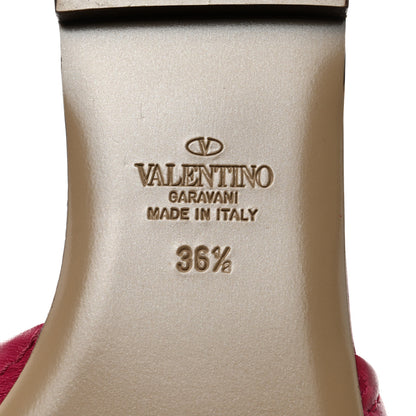 Valentino Garavani Nappa Roman Stud Flat Slide Sandals 36.5 Blossom 7 of 9