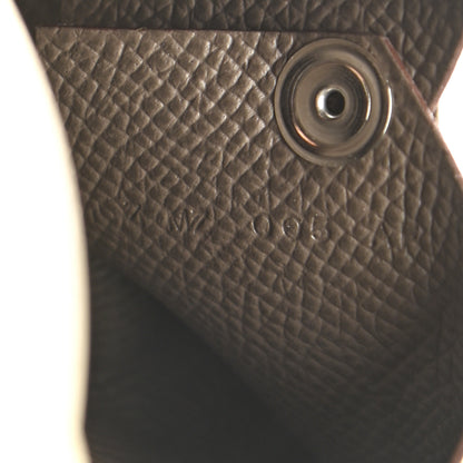 Hermes Epsom Horseshoe Calvi Card Case Craie Etain 7 of 8