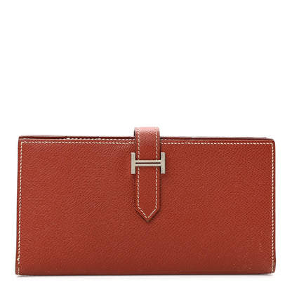 Hermes Epsom Bearn Gusset Wallet Brique 1 of 8