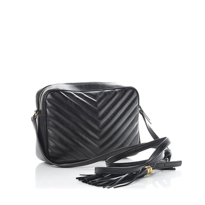 Saint Laurent Calfskin Matelasse Monogram Lou Camera Bag Black 3 of 9