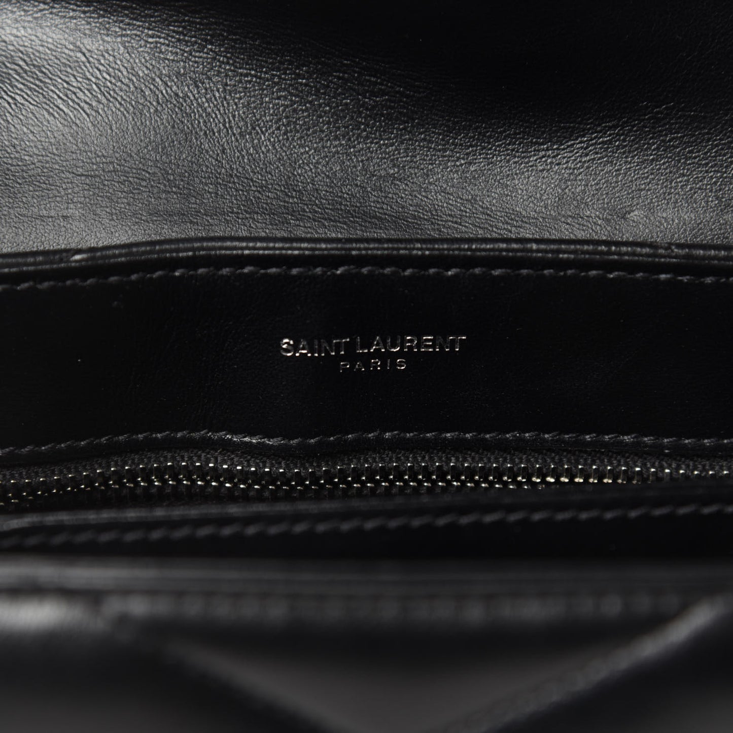 Calfskin Y Quilted Monogram Toy Loulou Crossbody Bag Black