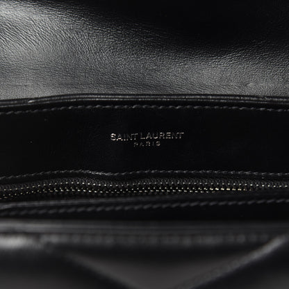 Saint Laurent Calfskin Y Quilted Monogram Toy Loulou Crossbody Bag Black 9 of 12