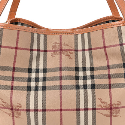 Burberry Haymarket Check Small Canterbury Tote Pale Coral Pink 9 of 13