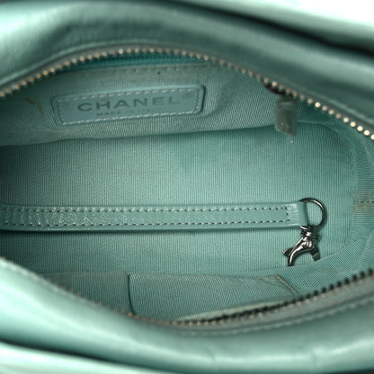Chanel Aged Calfskin Quilted Small Gabrielle Hobo Green 5 of 10