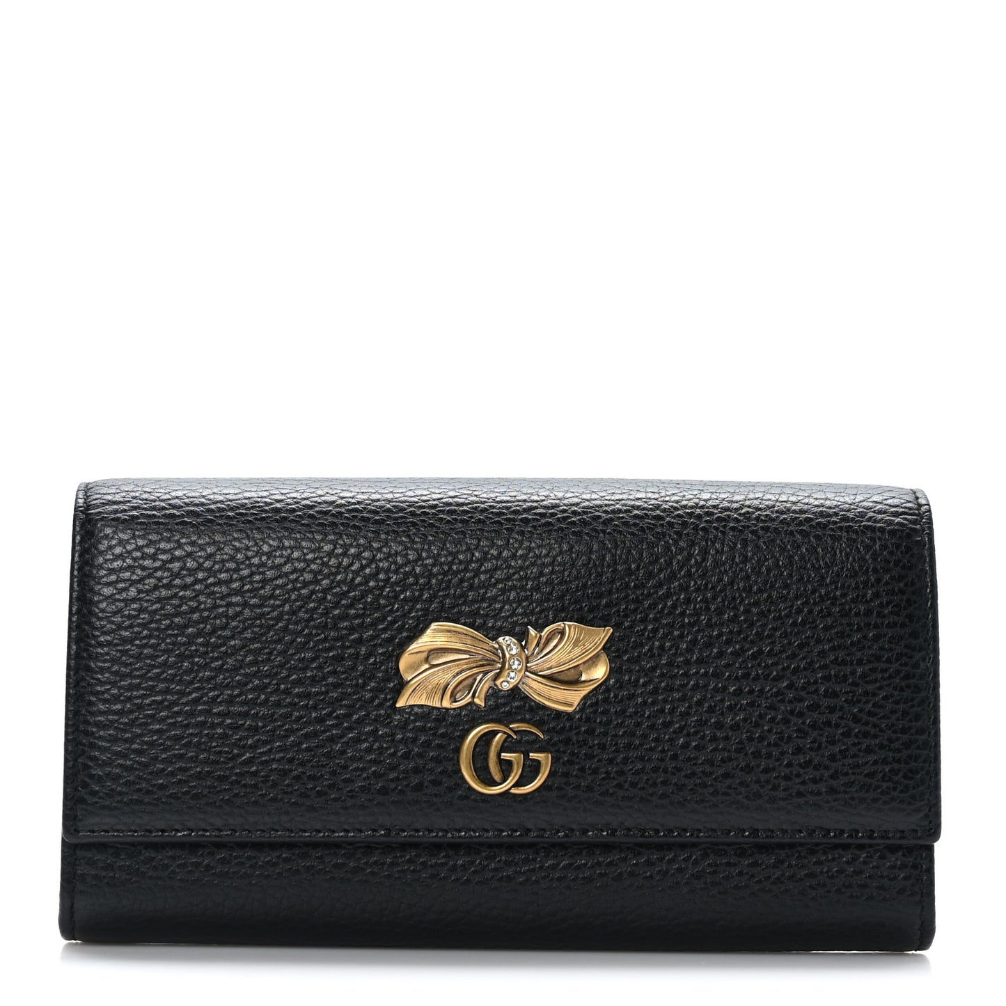 Calfskin Garden Continental Wallet Black