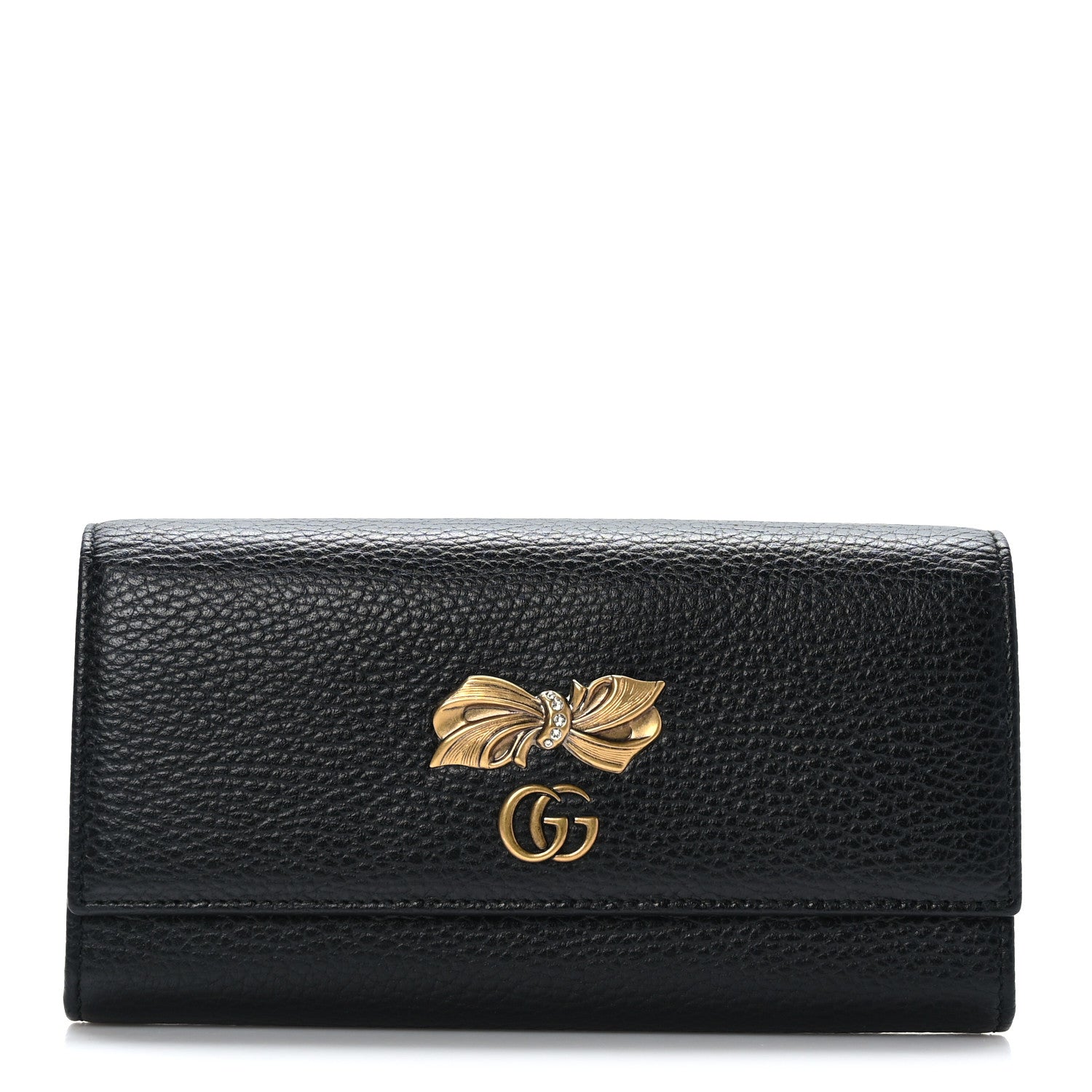 Gucci Calfskin Garden Continental Wallet Black 1 of 9