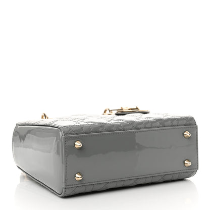 Christian Dior Patent Cannage Small Lady Dior Grey 4 of 14