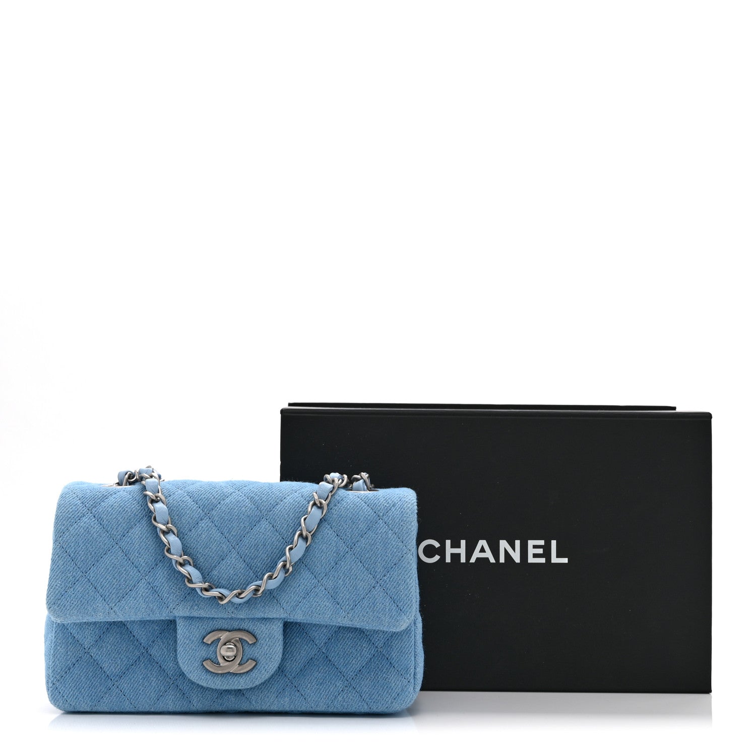 Chanel Denim Quilted Mini Rectangular Flap Blue 1839227 – FASHIONPHILE