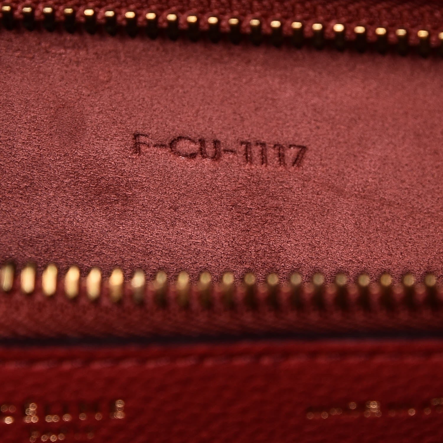 Celine Baby Drummed Calfskin Mini Luggage Red 8 of 14