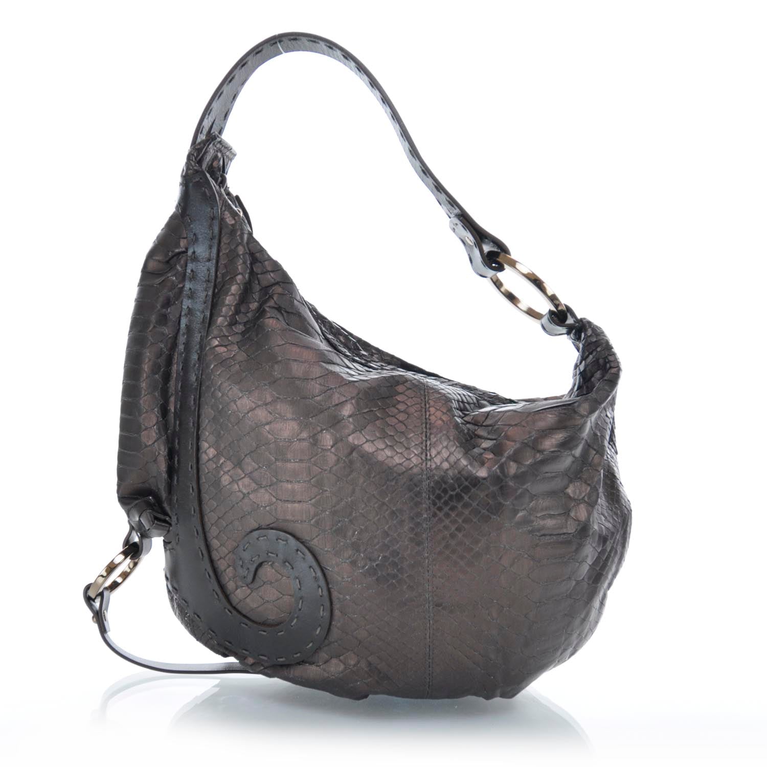 Fendi Python Biga Hobo 1 of 10