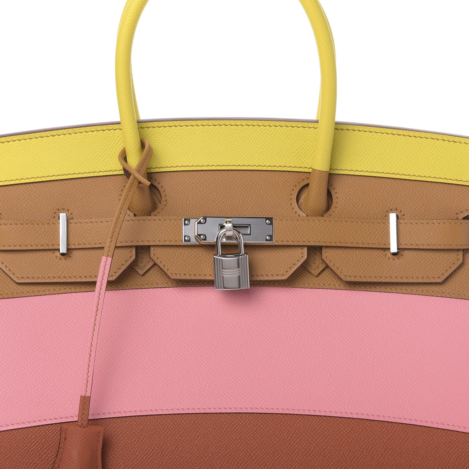 Hermes Epsom Sunrise Birkin Sellier 35 Lime Sesame Rose Confetti Terre Battue 8 of 11