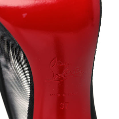 Christian Louboutin Veau Velours Rete Galativi 100 Pumps 37 Black 7 of 8