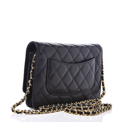 Chanel Caviar Quilted Wallet On Chain WOC Black 3 of 12