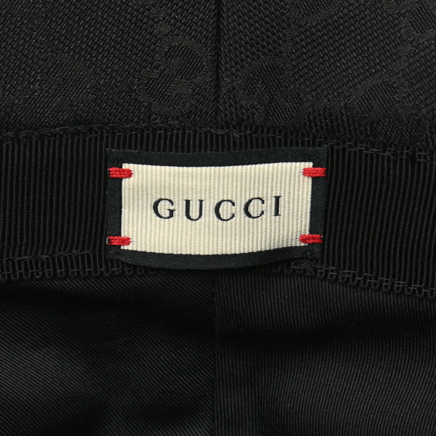 Monogram Textured Dollar Calfskin GG Jago Bucket Hat M Black