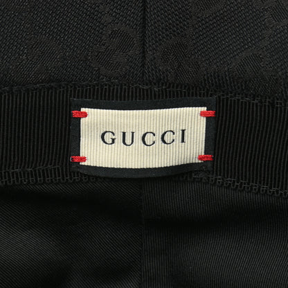 Gucci Monogram Textured Dollar Calfskin GG Jago Bucket Hat M Black 9 of 11
