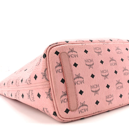 MCM Visetos Medium Liz Reversible Shopper Tote Soft Pink 9 of 10